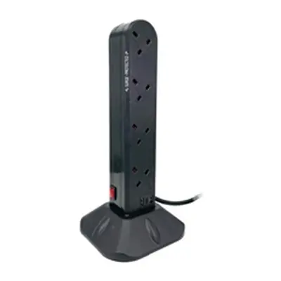 Connekt Gear 8 Way Surge Protected Socket Tower Block with USB Ports