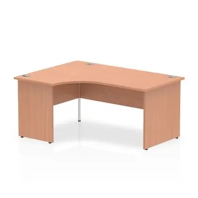 Impulse Panel End 1600 Left Hand Crescent Desk Beech - I00