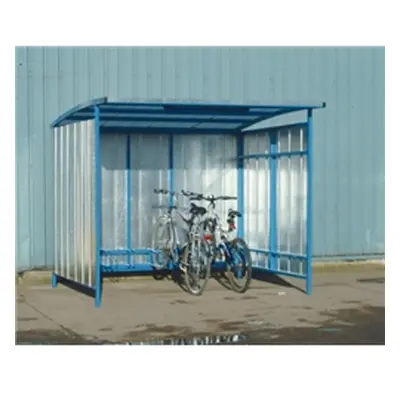 Industrial Cycle Shelter; Can fit up to 7 bikes; polycarbonate ; Blue