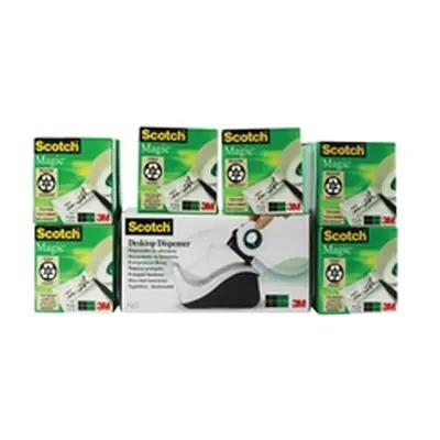 Scotch Magic Tape 810 19mmx33m (Pack of 16) with Free Dispenser