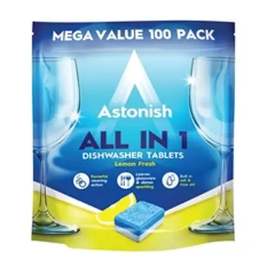 Astonish All in 1 Dishwasher Tablets Blue (Pack of 100) AST21073