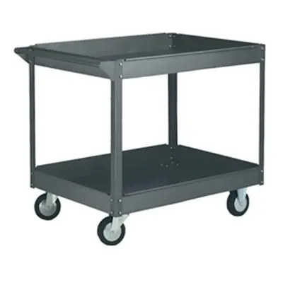 Tray Trolley; 2 Deep Trays; Swivel Castors; Steel; 250kg; Grey