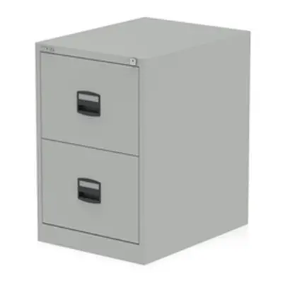 Qube by Bisley 2 Drawer Filing Cabinet Goose Grey