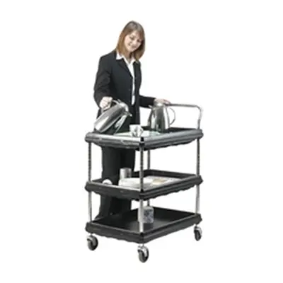 Deep Ledge 3 Tier Black W832xD546xH1041mm Trolley