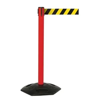 Obex Weatherproof Belt Barrier 4900 mm Red + Black/Yellow Chevron