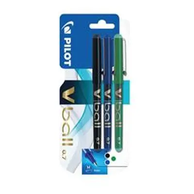 Pilot Vball Liquid Ink Rollerball 0.7mm Assorted PK3