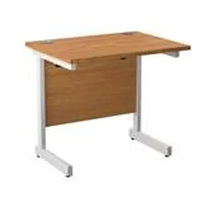 Mezzo 800x600 White/Cantilever Workstation - Oak Ref SU8060RECNOWH