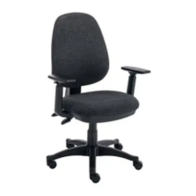 Max Comfort Charcoal Operator Office Chair 2 Levers w Adjustable Arms