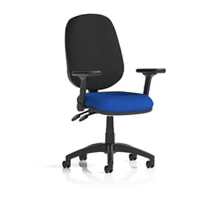 Eclipse Plus II Operator Chair Stevia Blue Adjustable Folding Arms