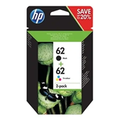 HP 62 2-pack Black/Tri-colour Original Ink Cartridges (N9J71AE)