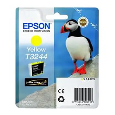 Epson Puffin T3244 14ml Ultrachrome Hi-Gloss2 Yellow Ink C13T32444010