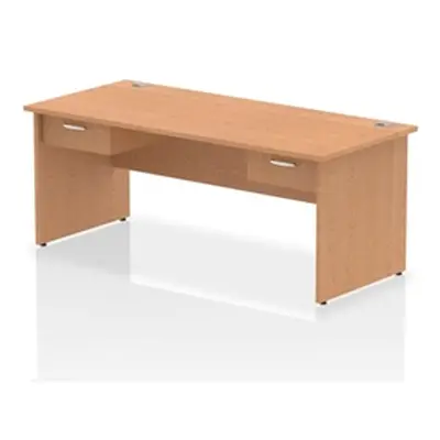 Impulse 1800x800 Desk Oak Top Panel End 2x1 Drawer Fixed Ped