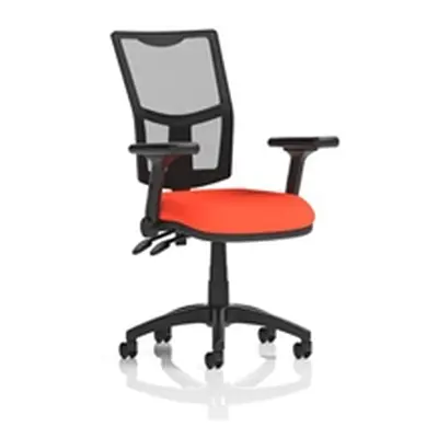 Eclipse Plus II Operator Chair Mesh Back Seat Orange Adjustable Arms