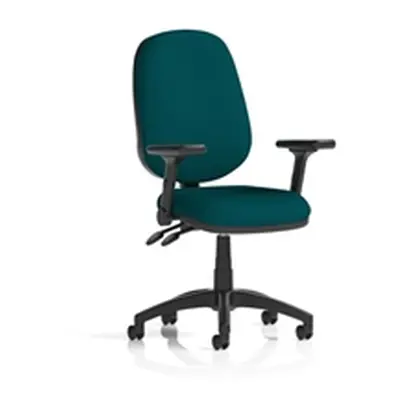 Eclipse Plus II Operator Chair Maringa Teal Adjustable Folding Arms