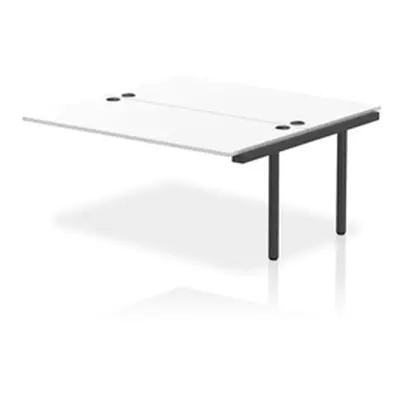 Impulse Bench B2B Ext Kit 1600 Black Frame Office Bench Desk White