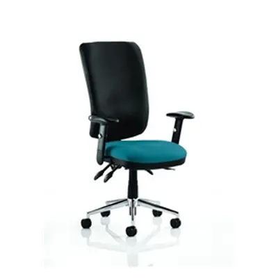 Chiro Task Operator Chair High Back Kingfisher Colour Seat