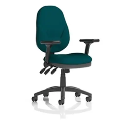 Eclipse Plus XL Operator Chair Maringa Teal Adjustable Folding Arms