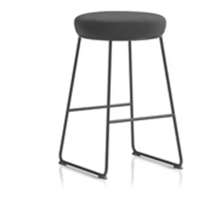 Turin Stool Black Frame Black Seat Pad