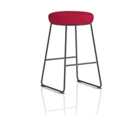 Turin Stool Black Frame Bespoke Bergamot Cherry Seat Pad