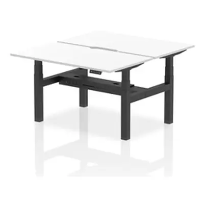 Air B2B 1400x800 Adjustable 2P Bench Desk Scalloped White/Black