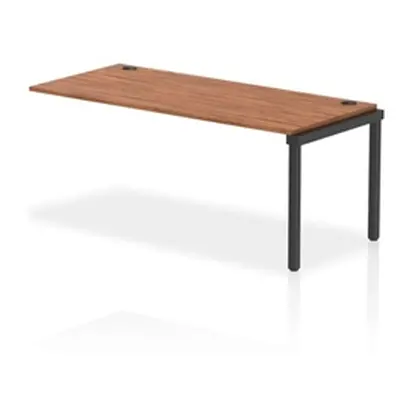 Impulse Bench Single Row Ext Kit 1800 Black Frame Bench Desk Walnut