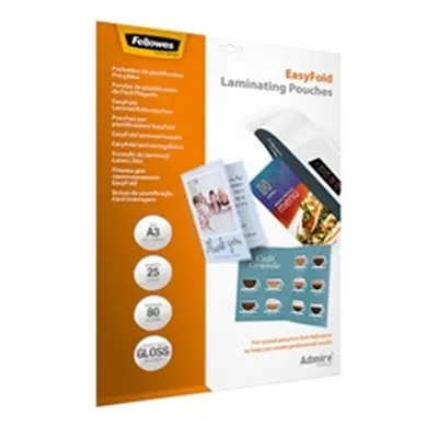 Fellowes Admire EasyFold A3 Laminating Pouches 160 Micron (25 Pack)