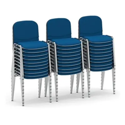 ISO Stacking Chair Blue Fabric Chrome Frame (Bundle of 30)