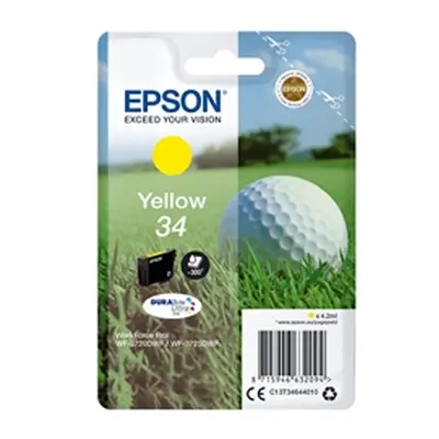 Epson 34 Ink Cartridge DURABrite Ultra Golf Ball Yellow C13T34644010