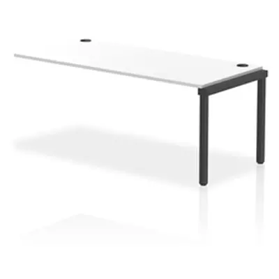 Impulse Bench Single Row Ext Kit 1800 Black Frame Bench Desk White