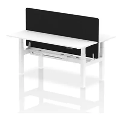 Air B2B 1800x600 Adjustable 2P Bench Desk CP White/White + Screen