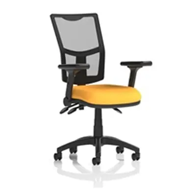 Eclipse Plus III Operator Chair Mesh Back Seat Yellow Adjustable Arms