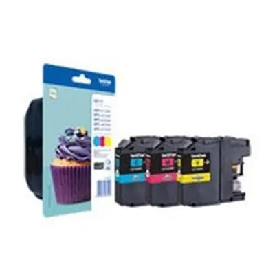 Brother LC123 Inkjet Cartridge Pack of 3 CMY LC123RBWBP