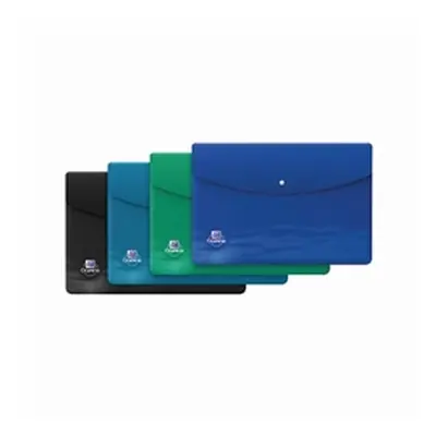 Oxford Oceanis Press Stud Wallet A4+ Assorted (Pack of 4) 400177825