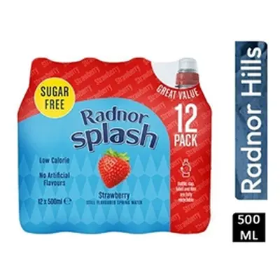 Radnor Splash Sugar Free Strawberry 12x500ml