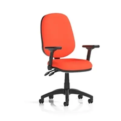 Eclipse Plus II Operator Chair Tabasco Orange Adjustable Folding Arms