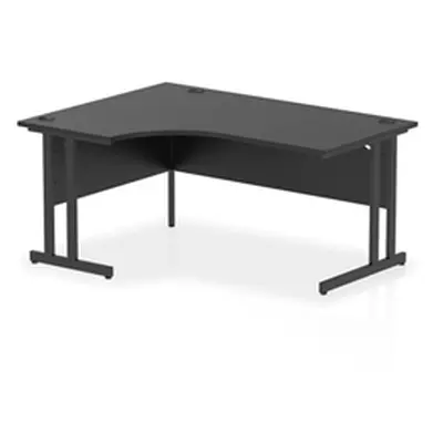 Impulse 1600 RH Crescent Desk Black Top Black Cantilever Leg