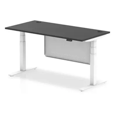 Air 1600x800 Height Adjustable Desk CP Black/White Modesty Panel