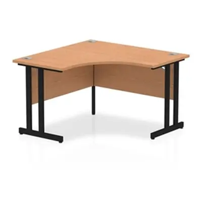 Impulse 1200mm Corner Desk Oak Top Black Cantilever Leg