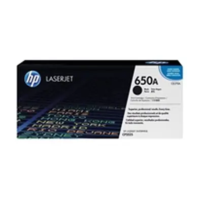 HP 650A Black Original LaserJet Toner Cartridge (CE270A)