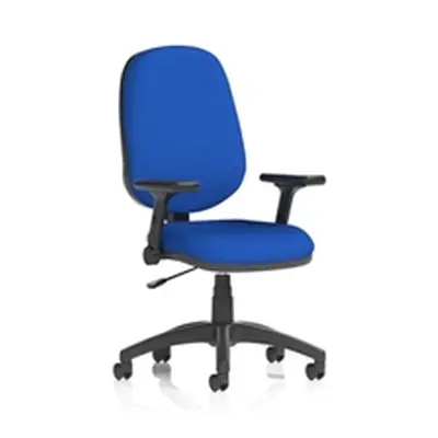 Eclipse Plus I Operator Chair Stevia Blue Adjustable Folding Arms