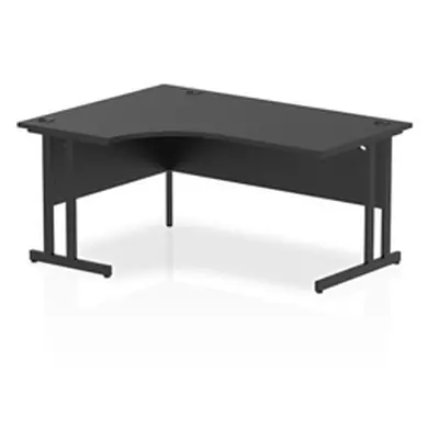 Impulse 1600 LH Crescent Desk Black/Black Cantilever Leg