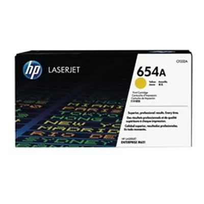 HP 654A Yellow Original LaserJet Toner Cartridge (CF332A)