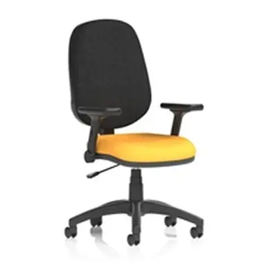 Eclipse Plus I Operator Chair Senna Yellow Adjustable Folding Arms