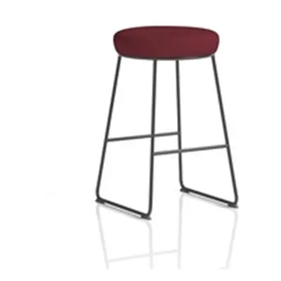 Turin Stool Black Frame Bespoke Ginseng Chilli Seat Pad