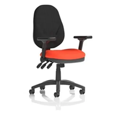 Eclipse Plus XL Operator Chair Tabasco Orange Adjustable Folding Arms