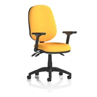 Eclipse Plus III Operator Chair Senna Yellow Adjustable Folding Arms