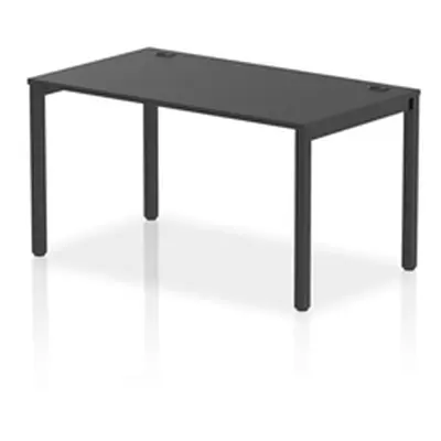 Impulse Bench Single Row 1400 Black Frame Office Bench Desk Black