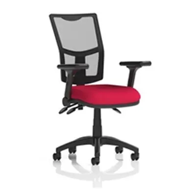 Eclipse Plus III Operator Chair Mesh Back Seat Cherry Adjustable Arms