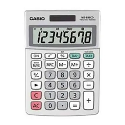 Casio MS-88ECO 8 Digit Desk Calculator Grey MS-88ECO-W