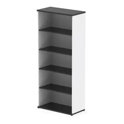 Impulse 2000mm Bookcase Black and White